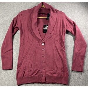 AXCESS Women's Maroon Button Cardigan Sweater Sz S NWT